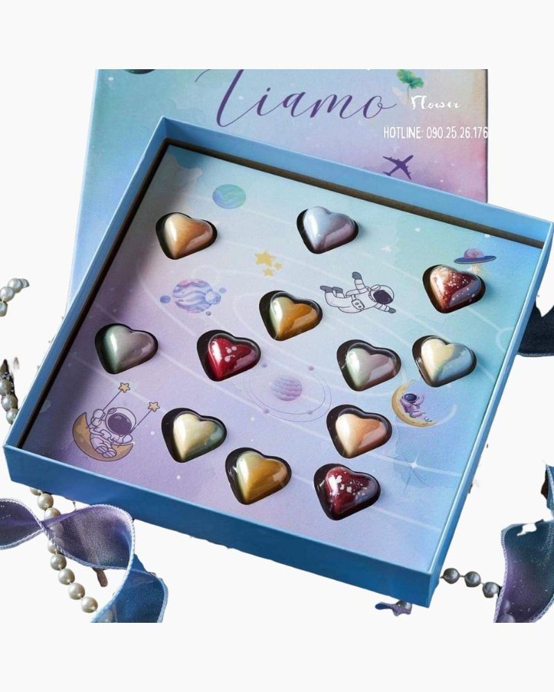  Hộp Chocolate Vũ Trụ Xanh - HCCL08 - Quà Lễ Tình Nhân 