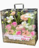  Hộp Hoa Nắng Hồng Trong Suốt - Hoa 20/10 - HH58 