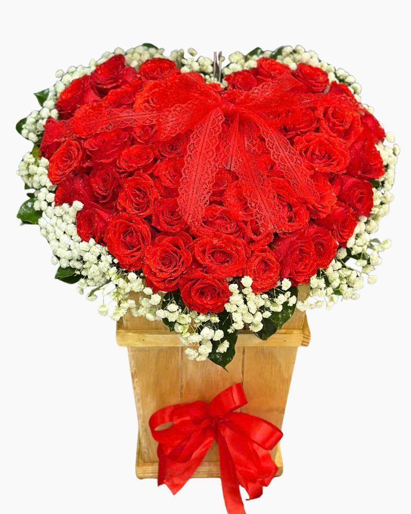  Hộp Hoa Tình Yêu Vĩnh Cửu - Hoa 20/10 - HH64 