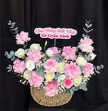  Hoa Giỏ Tình Yêu Màu Pastel - Hoa 20/10 - HG67 