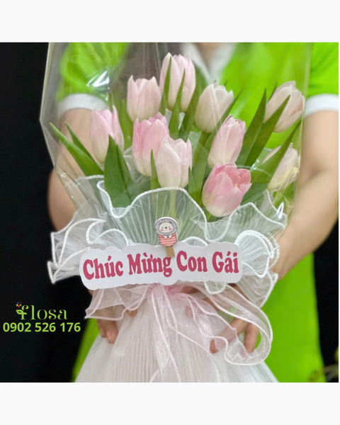 Hoa Tulip bộ sưu tập hoa tulip đẹp, sang trọng, tinh tế: Bó Tulip Thanh Xuân - HBT97