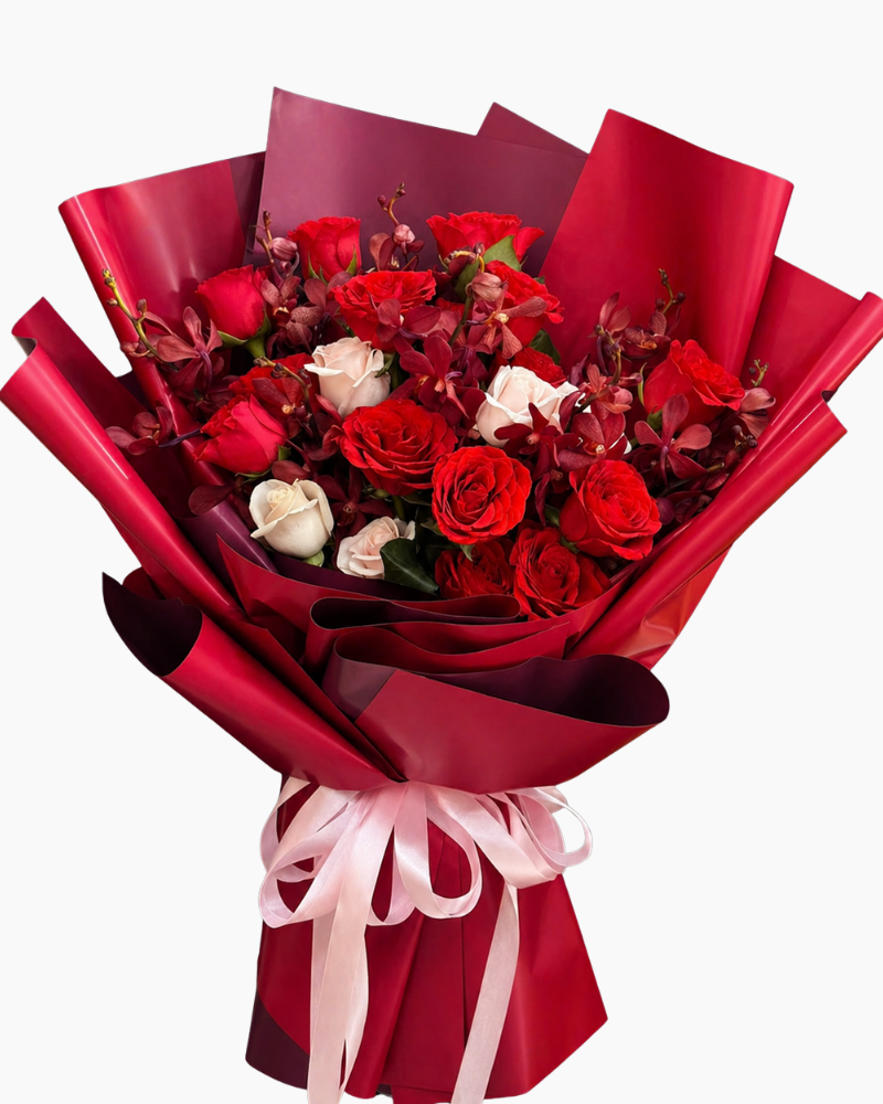  Bó Hoa Đỏ Say - HBD368 