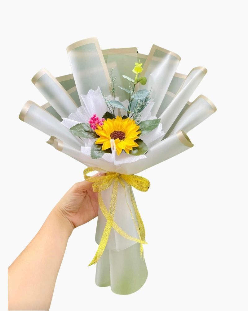  Lung Linh - HST16 - Bó Hướng Dương Sáp Thơm 01 Hoa Đẹp 