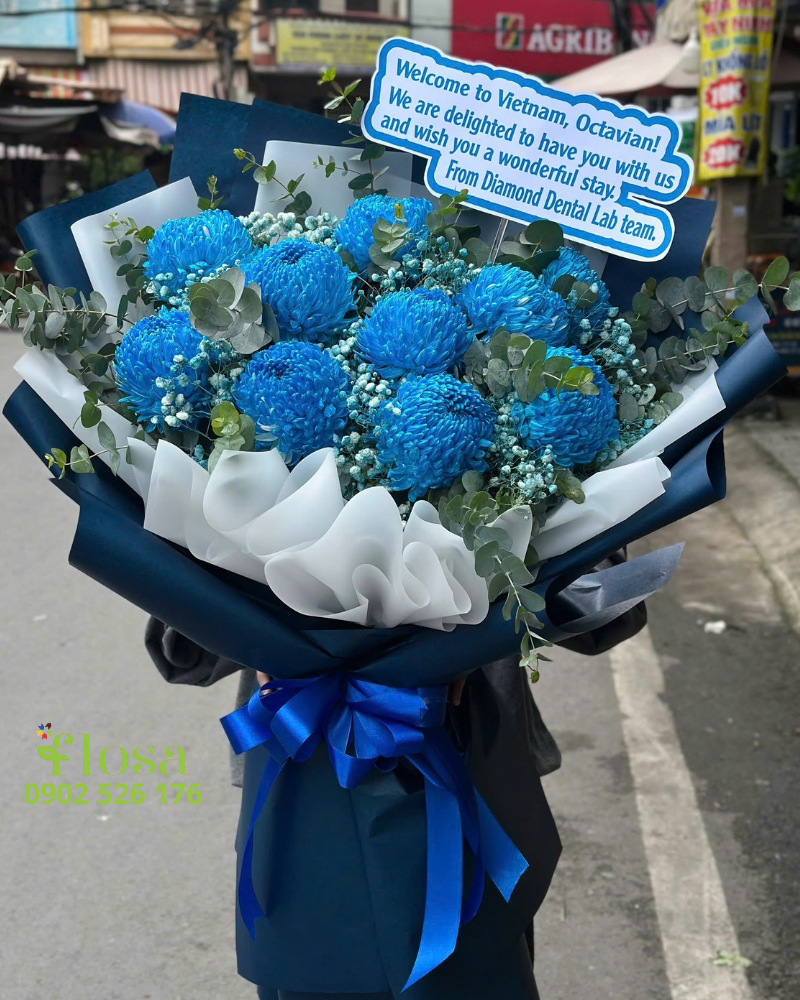  Bó Hoa Xanh CoBan - HBD330 