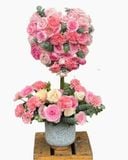  Pink Tone Heart Vase Gift for Female Boss - HCB64 