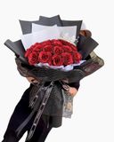 Say Tình - HST31 - Bó Hoa Hồng Đỏ Kim Tuyến 20 Bông Đẹp 