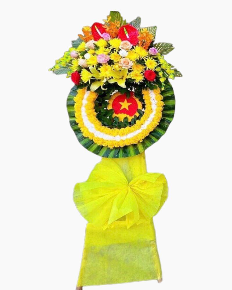  Tổ Quốc Kính Yêu - HTL121 - Vòng Hoa Tang Lễ 