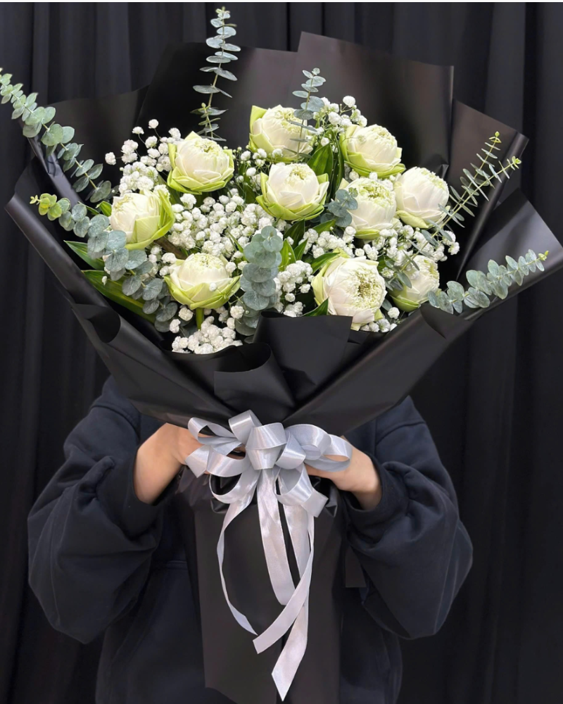  Bó Hoa Sen Xanh  - HBD314 