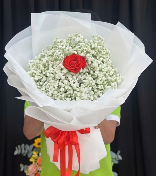 Bó Hoa Trái Tim Trong Sương - Hoa 20/10- HBT93