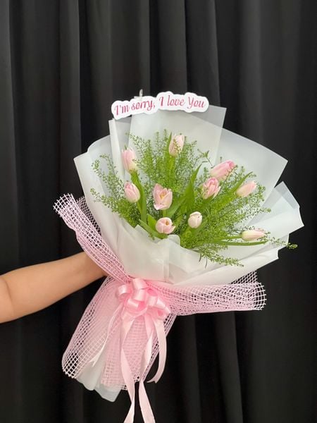 Bó hoa Tulip Mây Nhẹ  - Hoa 20/10 - HBD297