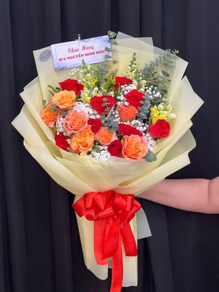 Mẫu Hoa Hồng 8/3 Đẹp, Ý Nghĩa Nhất Ngày Quốc Tế Phụ Nữ: Bó Hoa Hồng Nắng Trong Tim - Hoa 20/10 - HBD281