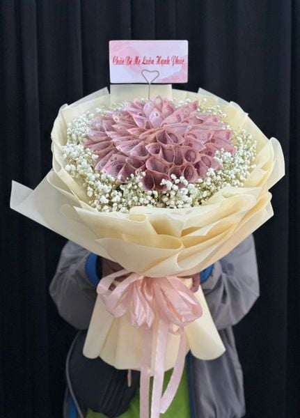 Hoa 20/10 đẹp tặng người yêu, vợ, mẹ: Bó Hoa Nụ Hôn Màu Tím - Hoa 20/10 - HBT87