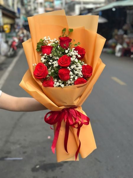 Mẫu Hoa 8/3 Đẹp, Ý Nghĩa Nhất Tặng Mẹ, Vợ, Cô Giáo:  Đỏ Thắm - HBD166 - Hoa 8/3 