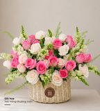  Giỏ Hoa Nét Hồng Thương Mến - GH98 