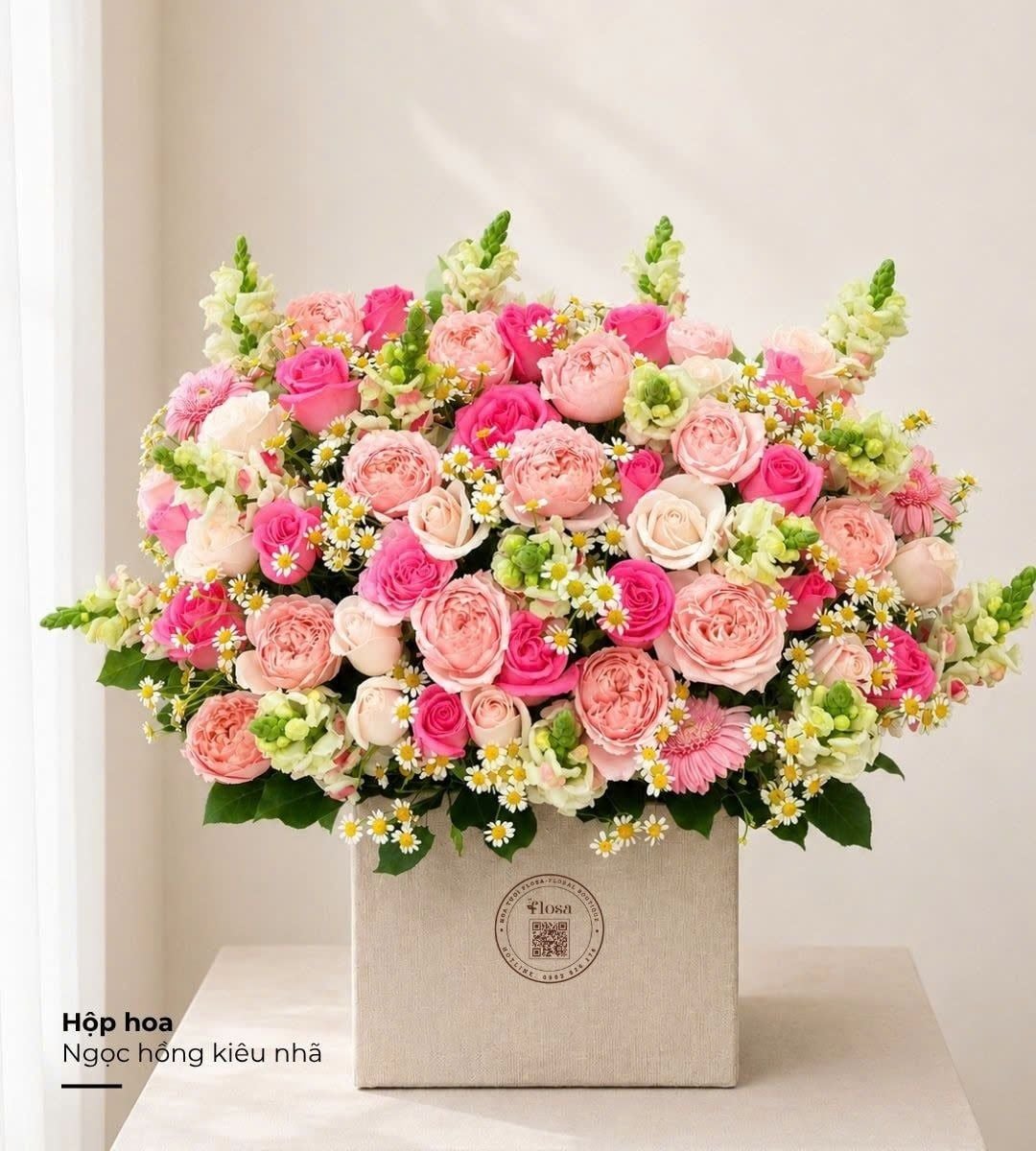  Hoa Hộp Ngọc Hồng Kiều Nhã - HH209 