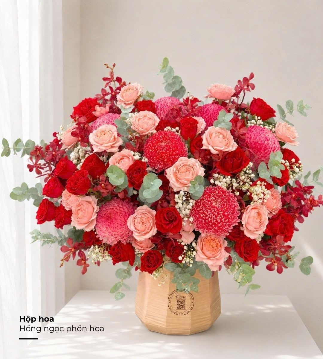  Hoa Hộp Hồng Ngọc Phồn Hoa - HH210 