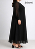 Đầm Voan Đen Dáng Suông Cổ Tròn