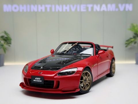 XE MÔ HÌNH HONDA S2000 AP2 MUGEN NEW FORMULA RED,TỶ LỆ 1/18 MOTORHELIX 