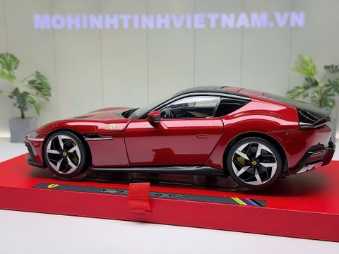 XE MÔ HÌNH FERRARI 12 CILINDRI RED METALLIC,TỶ LỆ 1/18 BBURAGO 