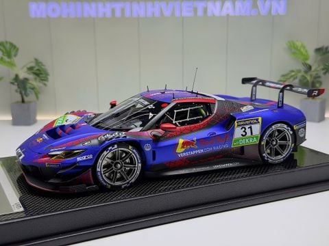  XE MÔ HÌNH FERRARI 296 GT3 REDBULL,TỶ LỆ 1/18 VMB 