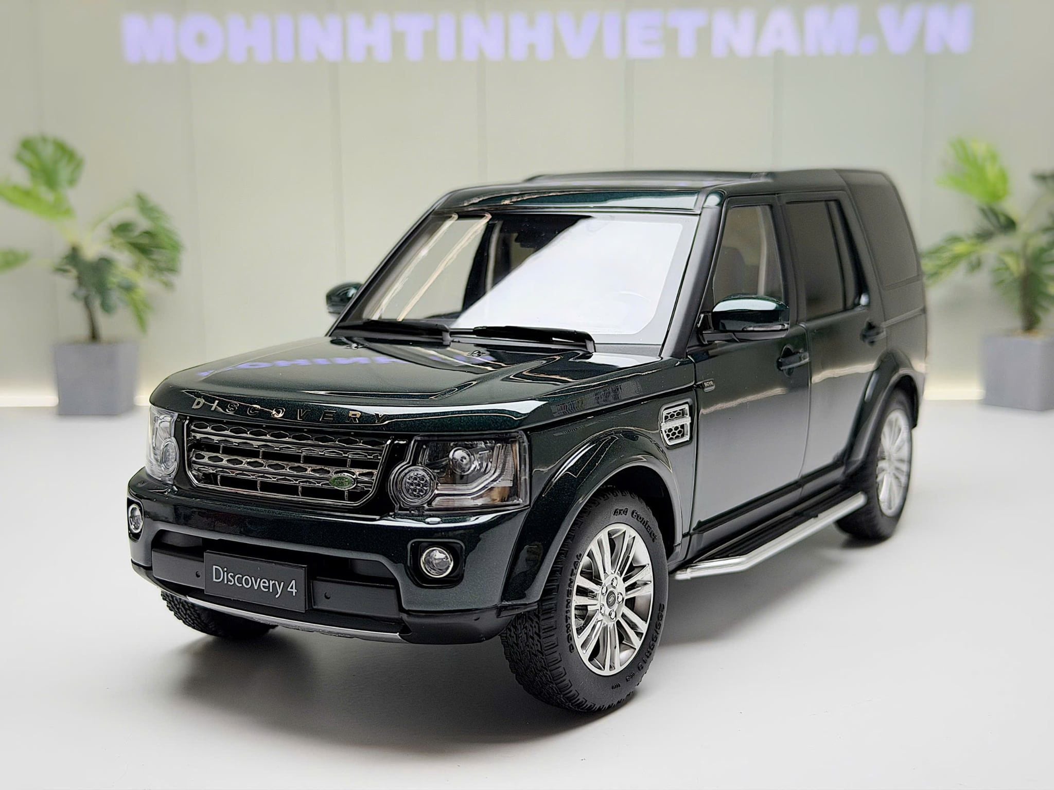 XE MÔ HÌNH LAND ROVER DISCOVERY 4 GREEN,TỶ LỆ 1/18 WHELART