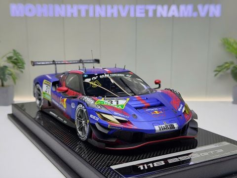  XE MÔ HÌNH FERRARI 296 GT3 REDBULL,TỶ LỆ 1/18 VMB 