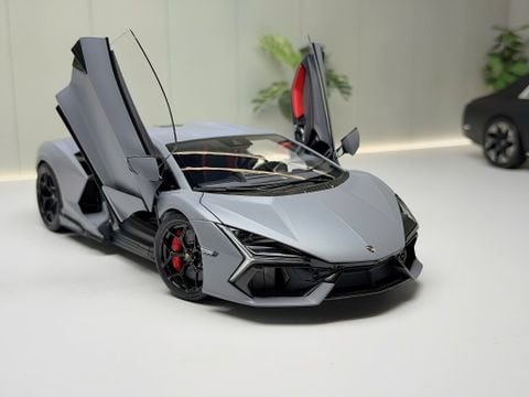  XE MÔ HÌNH LAMBORGHINI REVUELTO GREY,TỶ LỆ 1/18 LCD 