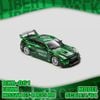 XE MÔ HÌNH NISSAN GTR R35 LBW GREEN,TỶ LỆ 1/64 DEMON KING