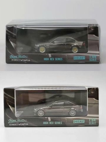  XE MÔ HÌNH BMW M3 E46 CHROME,TỶ LỆ 1/64 STANCE HUNTERS 