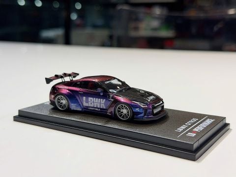  XE MÔ HÌNH NISSAN GTR R35 LBW CHAMELEON,TỶ LỆ 1/64 TPC 