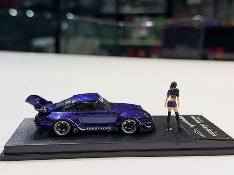  XE MÔ HÌNH PORSCHE 993 RWB X FIGURE,TỶ LỆ 1/64 MY MODELCOLLECT 