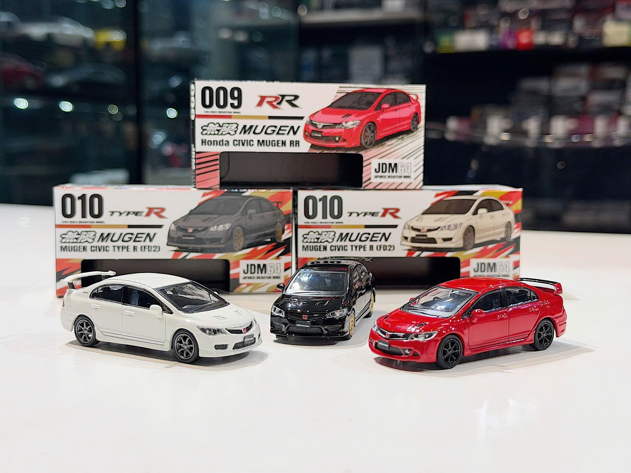 XE MÔ HÌNH HONDA CIVIC MUGEN RR FD2,TỶ LỆ 1/64 JDM64