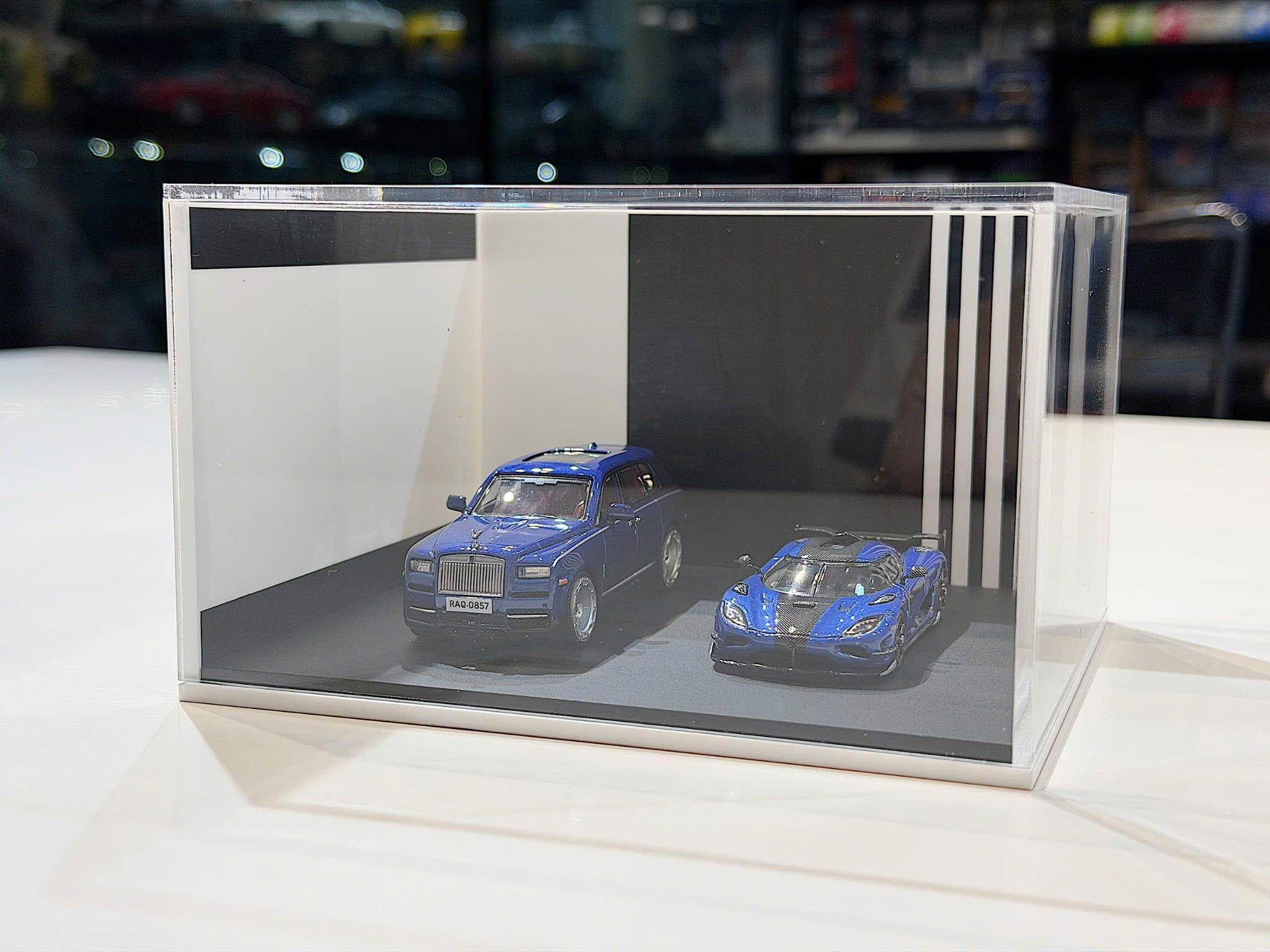 XE MÔ HÌNH ROLLS ROYCE CULLINAN - KOENIGSEGG AGERA,TỶ LỆ 1/64