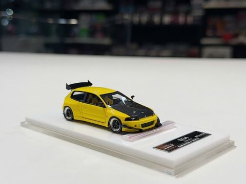  XE MÔ HÌNH HONDA CIVIC TYPE R EG4 YELLOW,TỶ LỆ 1/64 