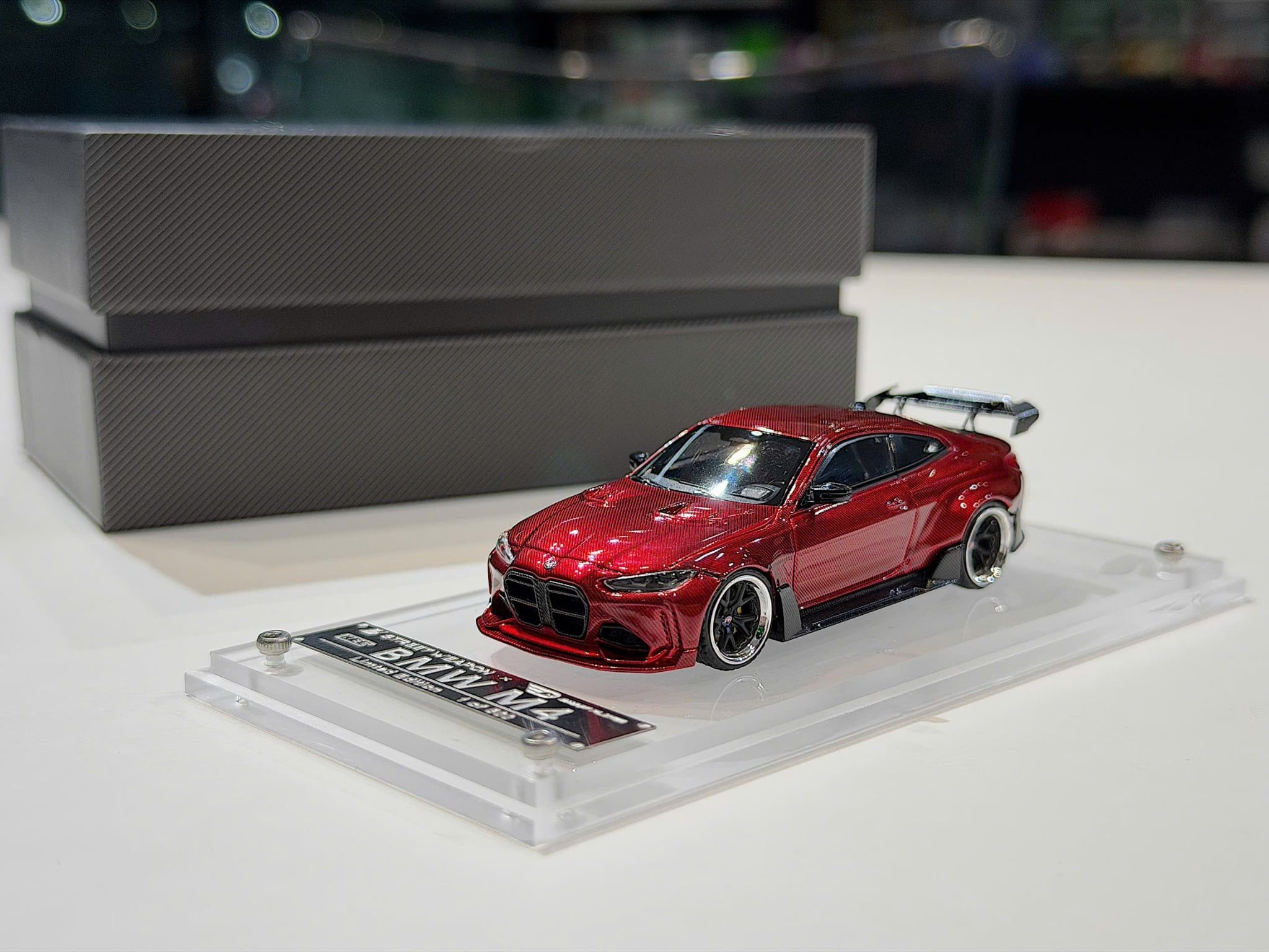 XE MÔ HÌNH BMW M4 ADRO RED CARBON SPECIAL EDITION,TỶ LỆ 1/64 STREET WARRIOR