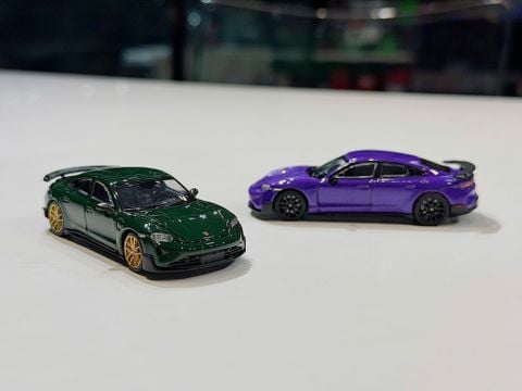 XE MÔ HÌNH PORSCHE TAYCAN TURBO GT,TỶ LỆ 1/64 TREND HOBBY 