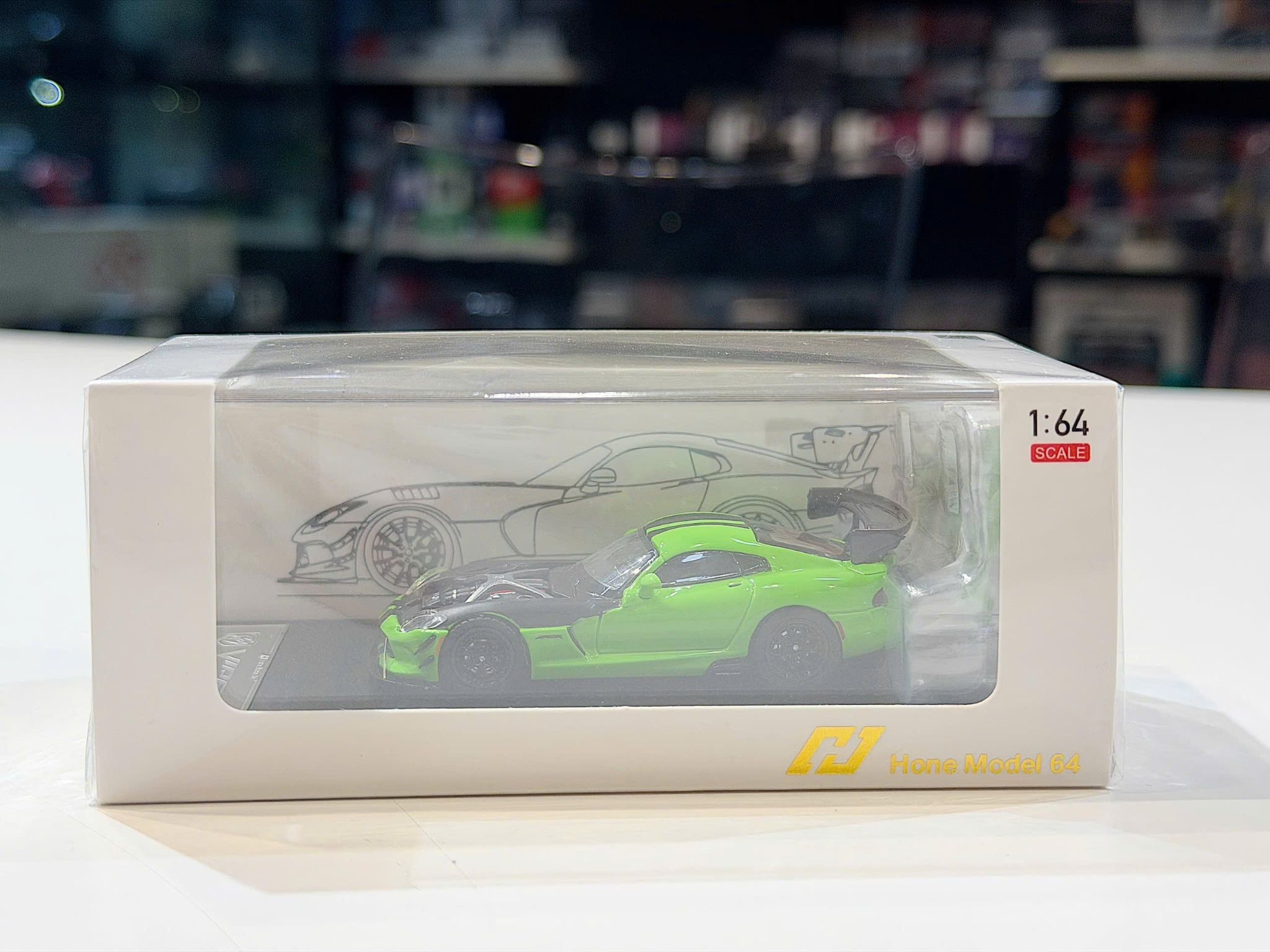 XE MÔ HÌNH DODGE VIPER ACR,TỶ LỆ 1/64 HONE MODEL 64