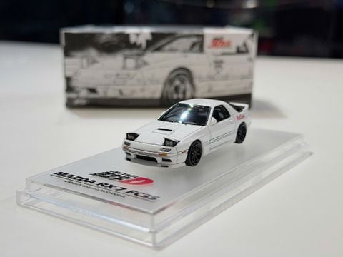  XE MÔ HÌNH MAZDA RX7 FC3S INITIAL D WHITE TỶ LỆ 1/64 ATS 