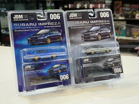 XE MÔ HÌNH SUBARU IMPREZA WRS TYPE R STI VERSION,TỶ LỆ 1/64 JDM64 