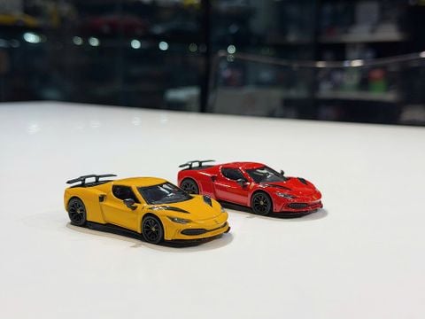  XE MÔ HÌNH FERRARI 296 N LARGO,TỶ LỆ 1/64 PEAKO64 