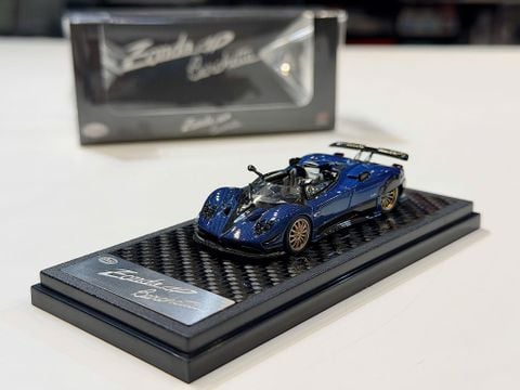  XE MÔ HÌNH PAGANI ZONDA BARCHETTA CARBON BLUE,TỶ LỆ 1/64 LCD 