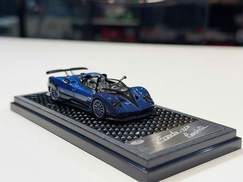  XE MÔ HÌNH PAGANI ZONDA BARCHETTA CARBON BLUE,TỶ LỆ 1/64 LCD 