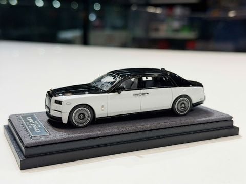  XE MÔ HÌNH ROLLS ROYCE PHANTOM VIII WHITE/BLACK,TỶ LỆ 1/64 BANANA 