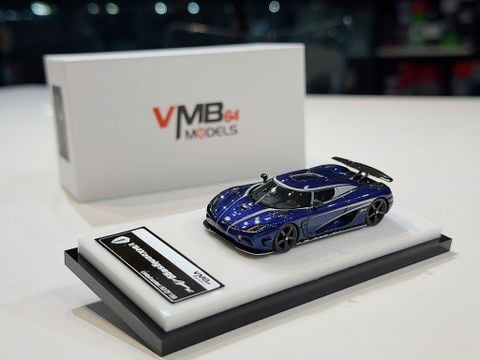 XE MÔ HÌNH KOENIGSEGG AGERA R BLUE CARBON,TỶ LỆ 1/64 VMB 