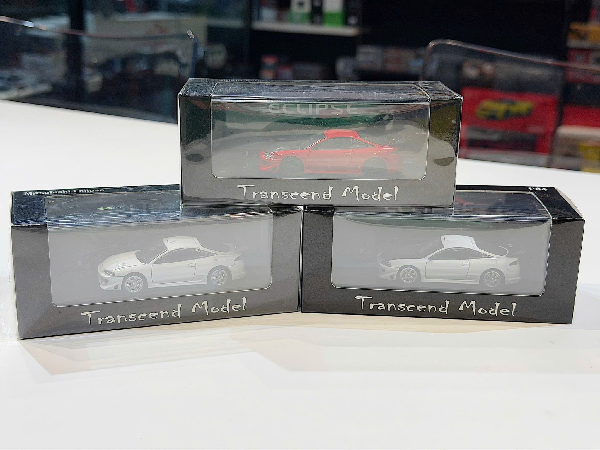 XE MÔ HÌNH MITSUBISHI ECLIPSE,TỶ LỆ 1/64 TRANSCEND