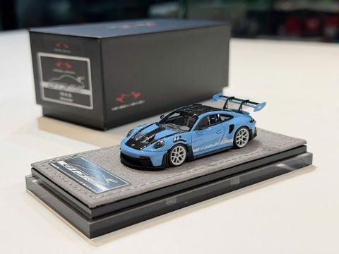  XE MÔ HÌNH PORSCHE 911 GT3 RS MEISSEN BLUE,TỶ LỆ 1/64 HENSON HEAVEN 