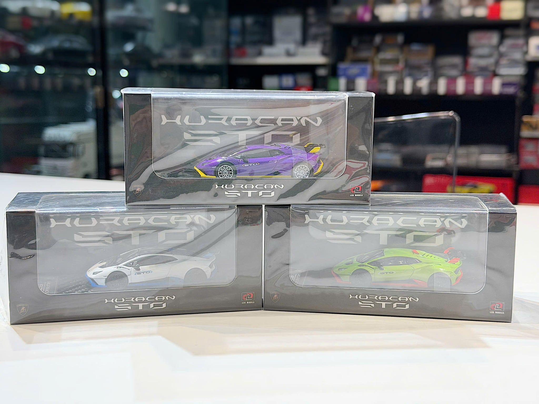 XE MÔ HÌNH LAMBORGHINI HURACAN STO,TỶ LỆ 1/64 LCD