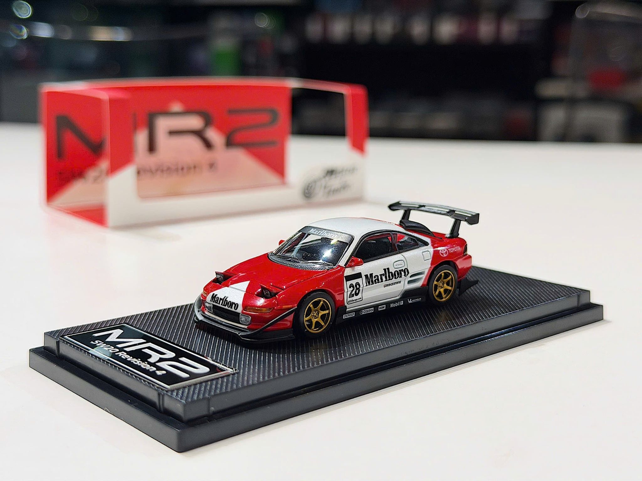 XE MÔ HÌNH TOYOTA MR2 MARLBORO,TỶ LỆ 1/64 MICRO TURBO