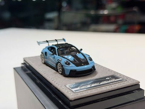  XE MÔ HÌNH PORSCHE 911 GT3 RS MEISSEN BLUE,TỶ LỆ 1/64 HENSON HEAVEN 