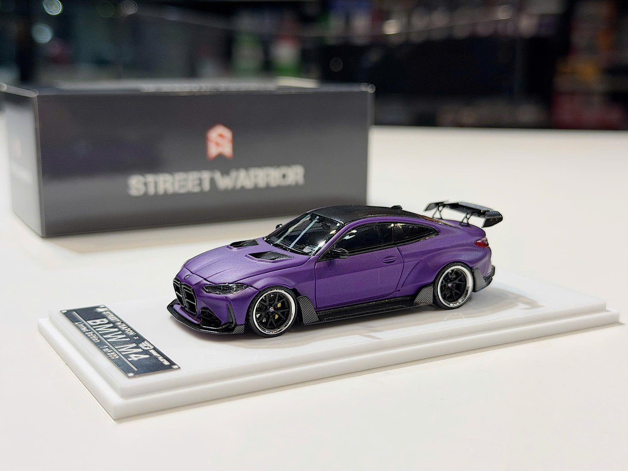 XE MÔ HÌNH BMW M4 GT3 PUPRLE,TỶ LỆ 1/64 STREET WARRIOR